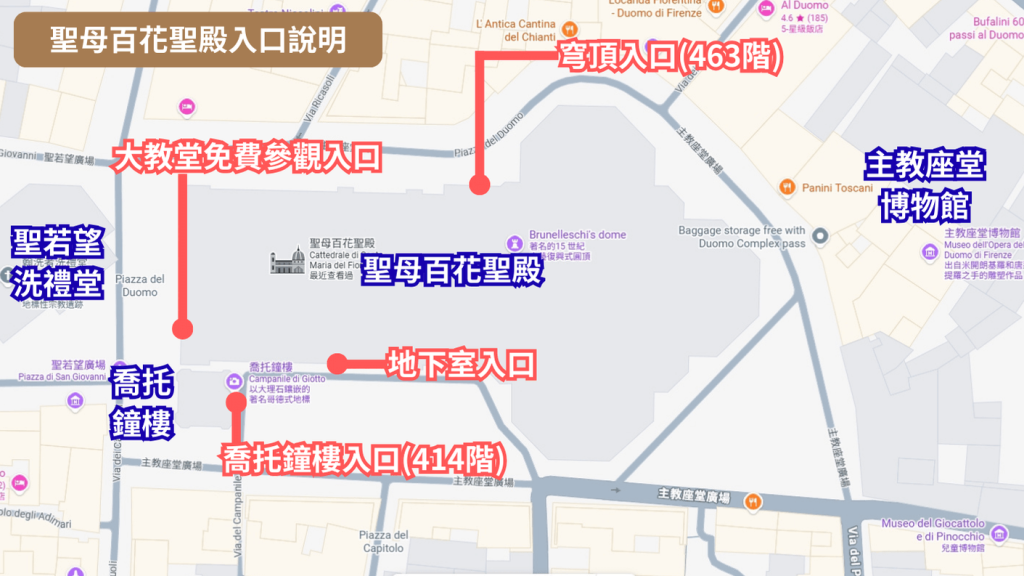 2026【聖母百花大教堂】參觀攻略:門票預約、登頂與絕美穹頂解析 7 聖母百花大教堂參觀入口