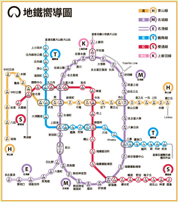 2026【名古屋交通】機場到市區、名古屋地鐵、巴士與近郊周遊券全攻略 8 名古屋地鐵圖